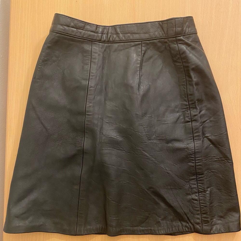 100% Leather Vintage Skirt